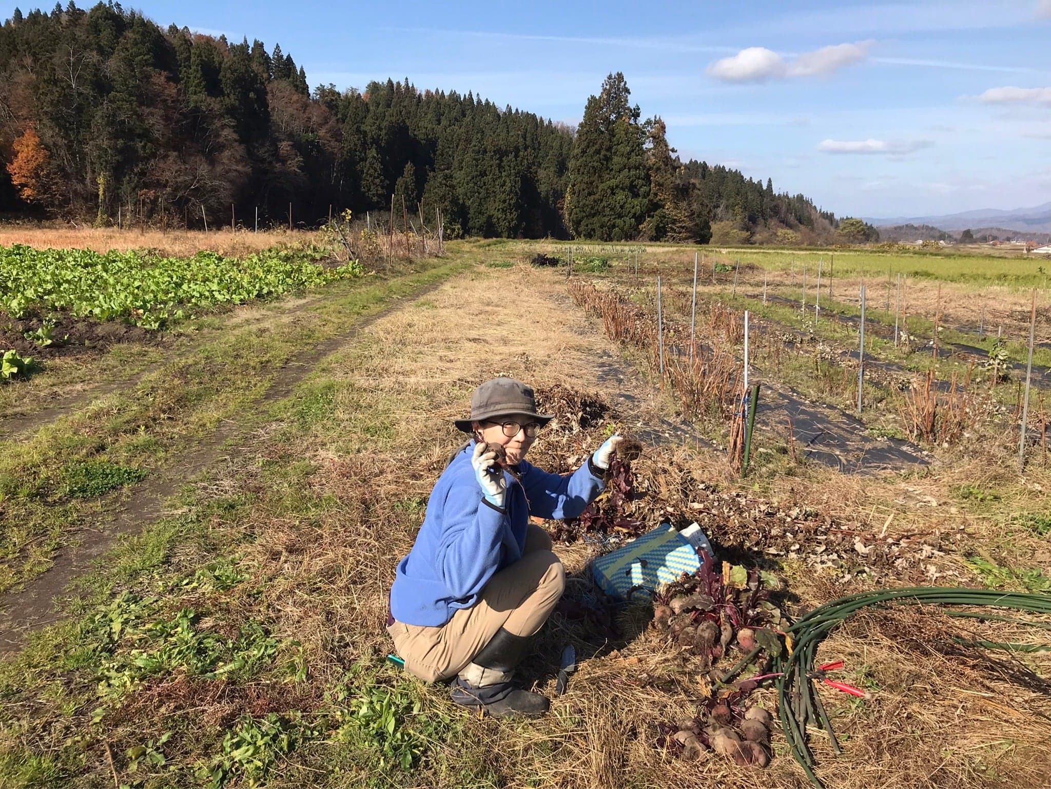 尾花沢ほその村で収穫体験 & 銀山温泉散策